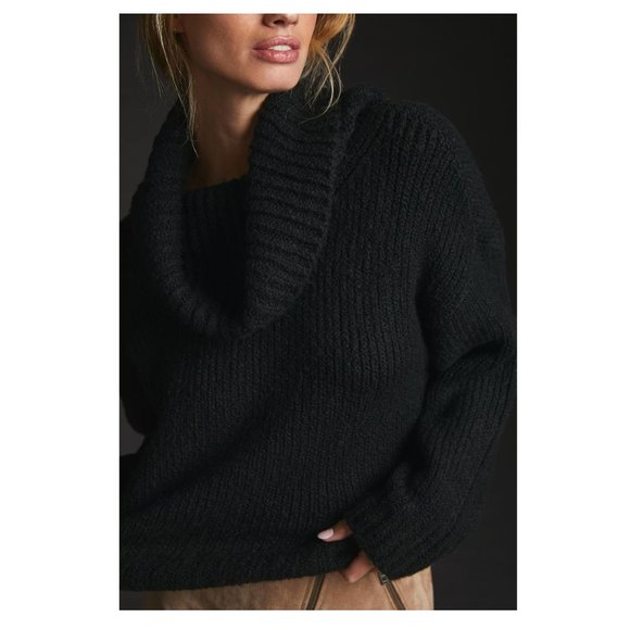 Anthropologie Pilcro Turtleneck Sweater Black Large - Picture 3 of 9